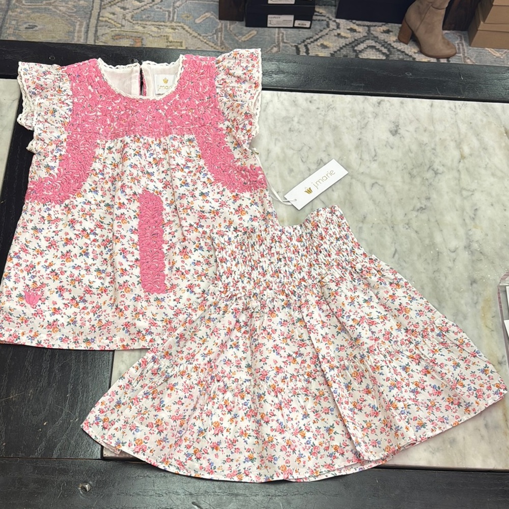 J. MARIE Floral Pink Kids Matching Set